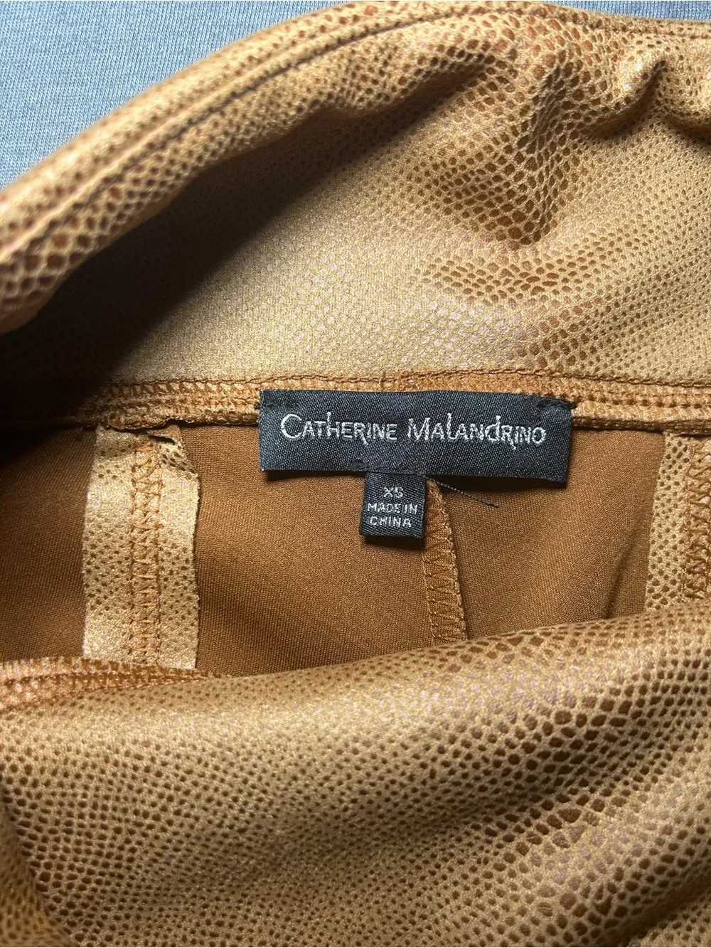Catherine Malandrino Faux-Suede Leggings in Camel Tan